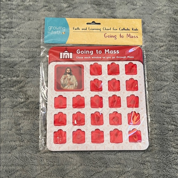 Growing in Faith Other - "Going to Mass" Catholic Kids Chart - Red